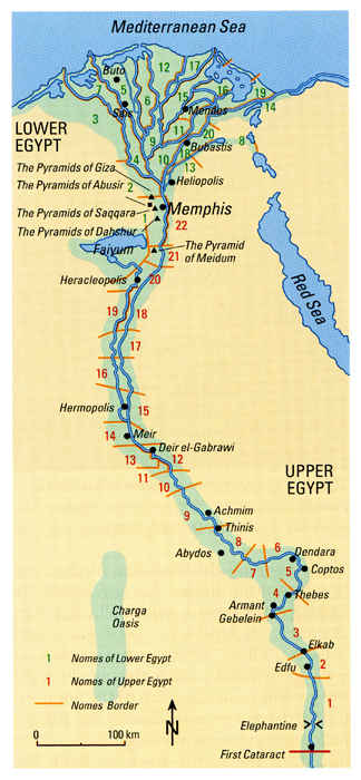 Египет нил карта